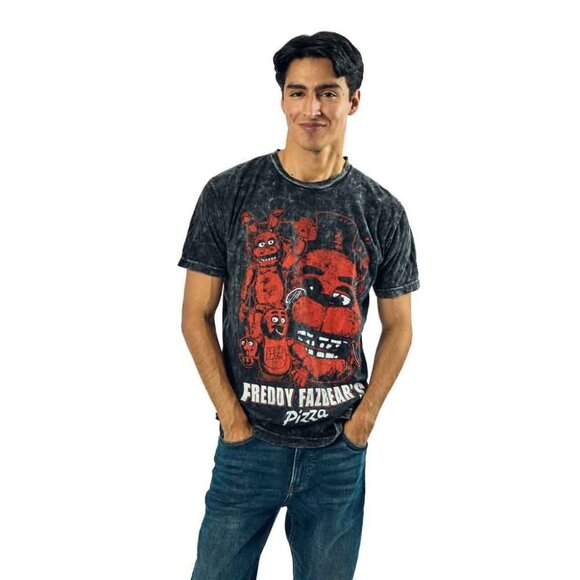 Five Nights at Freddy's - Freddy Fazbear's Pizza Washed Unisex Tee Sz XL - Picture 3 of 5
